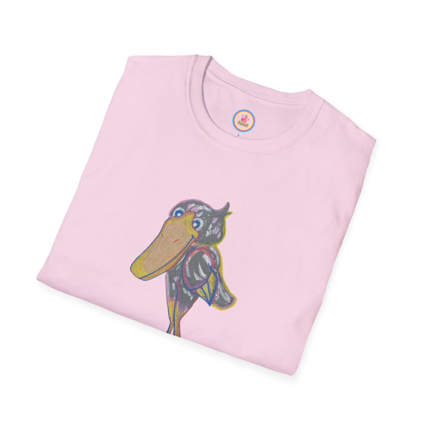 "Friendly Shoebill Stork" Unisex Softstyle T-Shirt