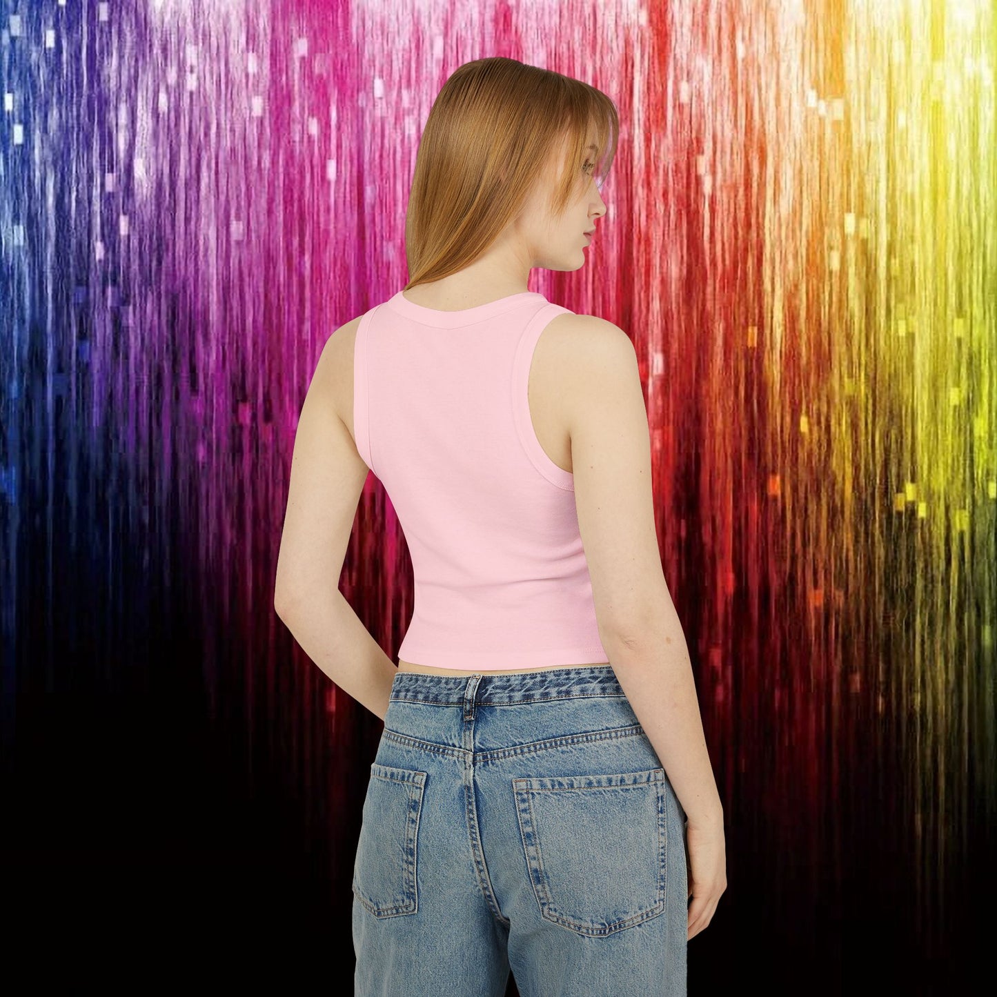Tabasaurus® Neon Micro Rib Racer Tank Top