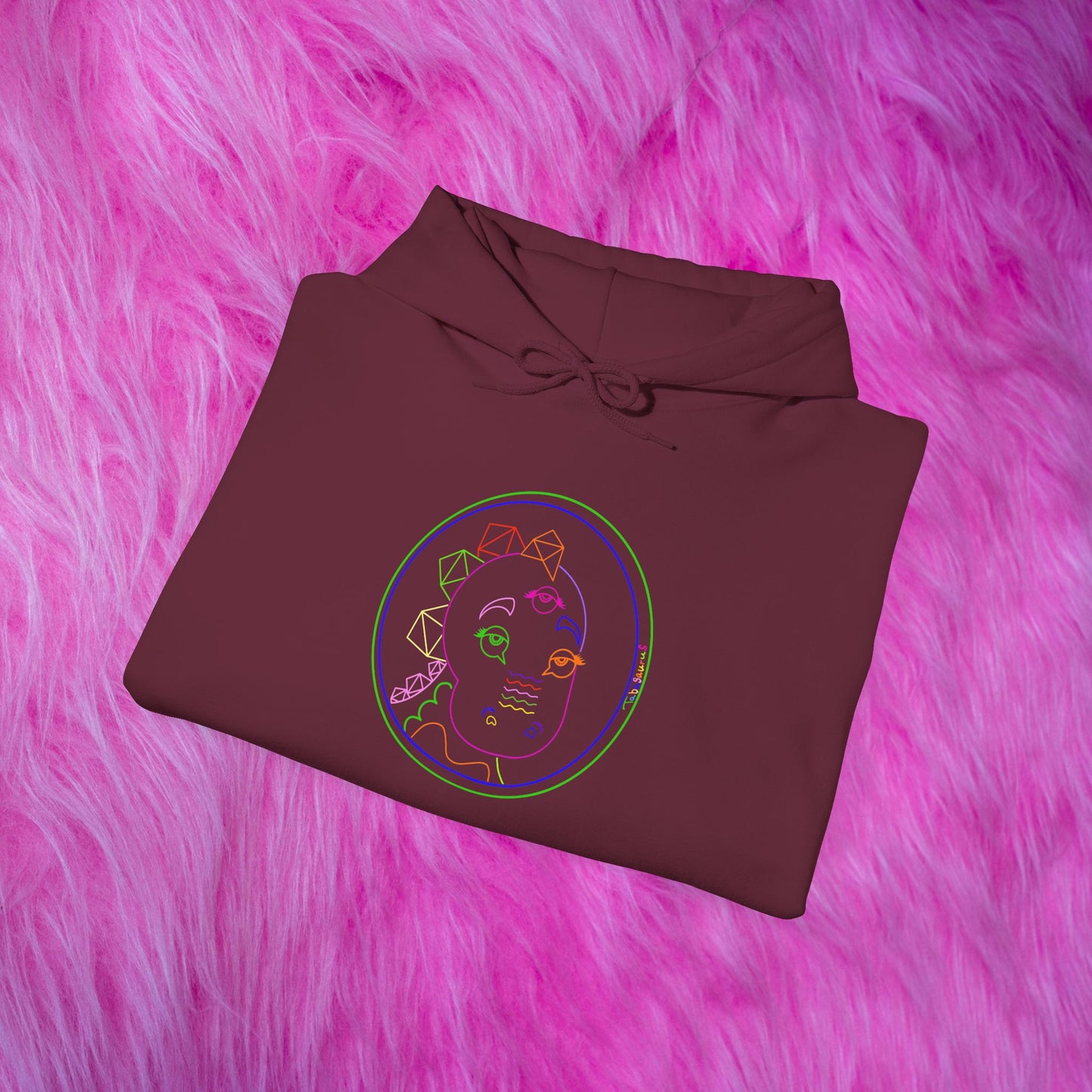 80's Neon Tabasaurus® Unisex Heavy Blend™ Hooded Sweatshirt