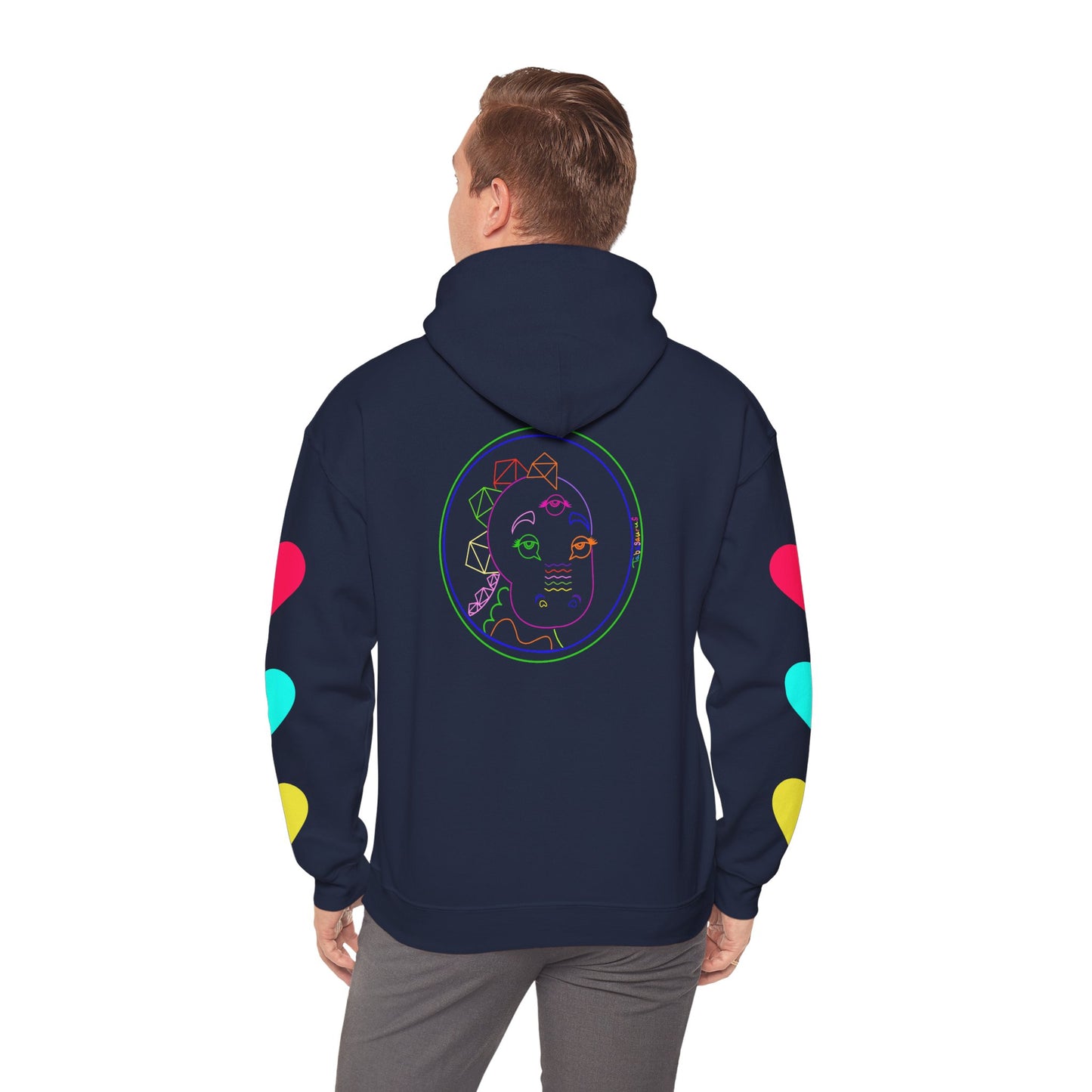 80's Neon Tabasaurus® Unisex Heavy Blend™ Hooded Sweatshirt