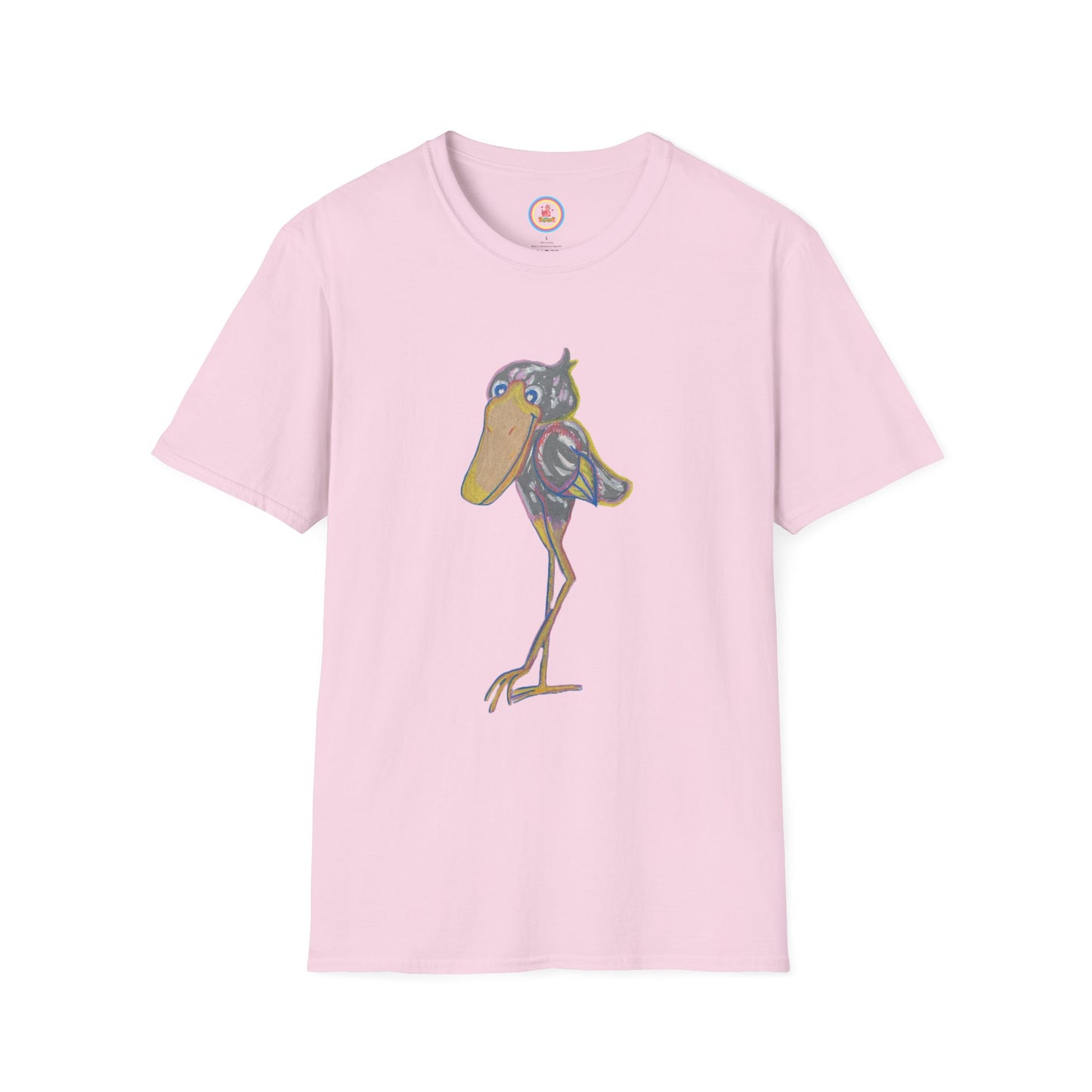 "Friendly Shoebill Stork" Unisex Softstyle T-Shirt