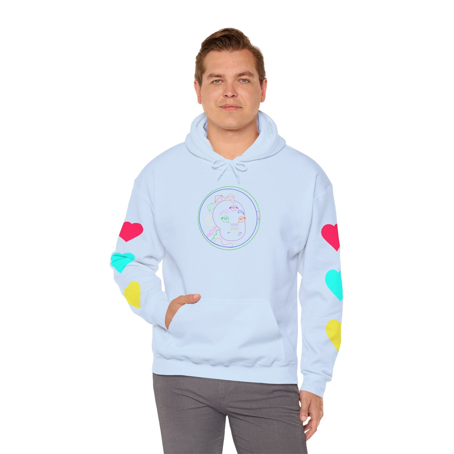 80's Neon Tabasaurus® Unisex Heavy Blend™ Hooded Sweatshirt