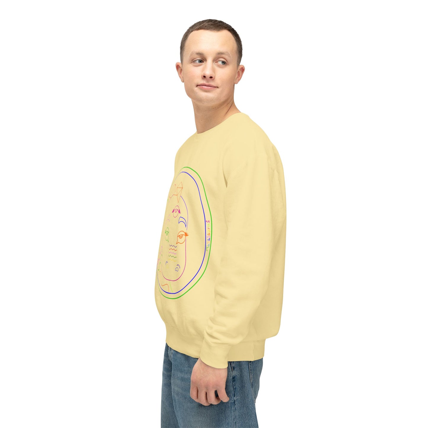 80's Neon Tabasaurus® Logo Unisex Lightweight Crewneck Sweatshirt