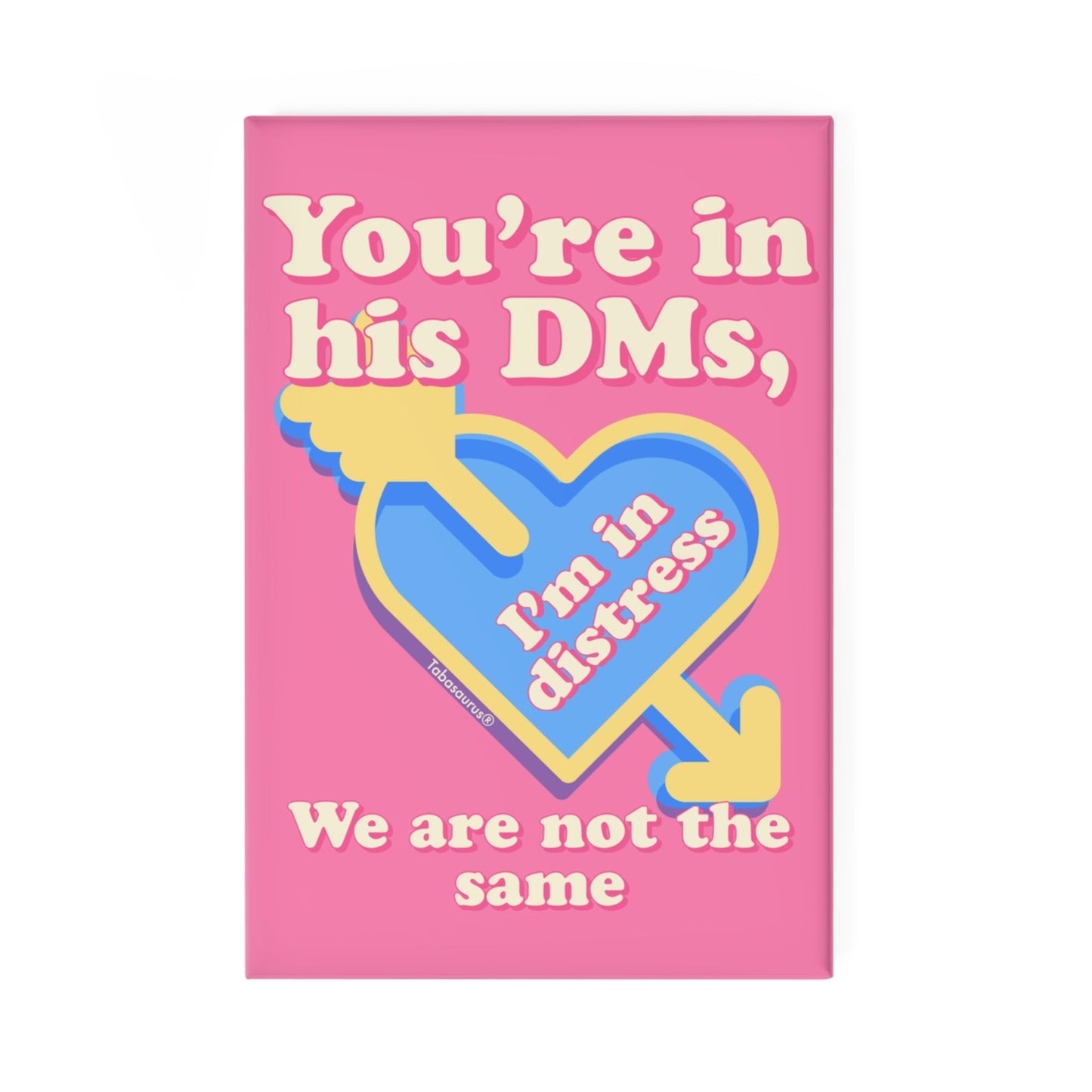 Distressed DMs Button Magnet, Rectangle (1 & 10 pcs)