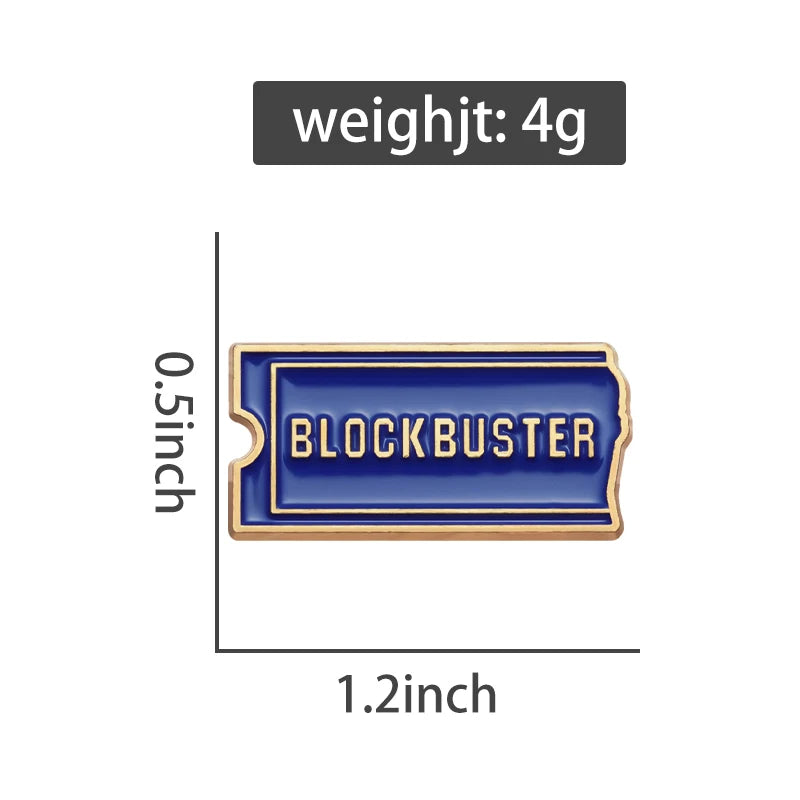 Blockbuster Enamel Pin Measurements 