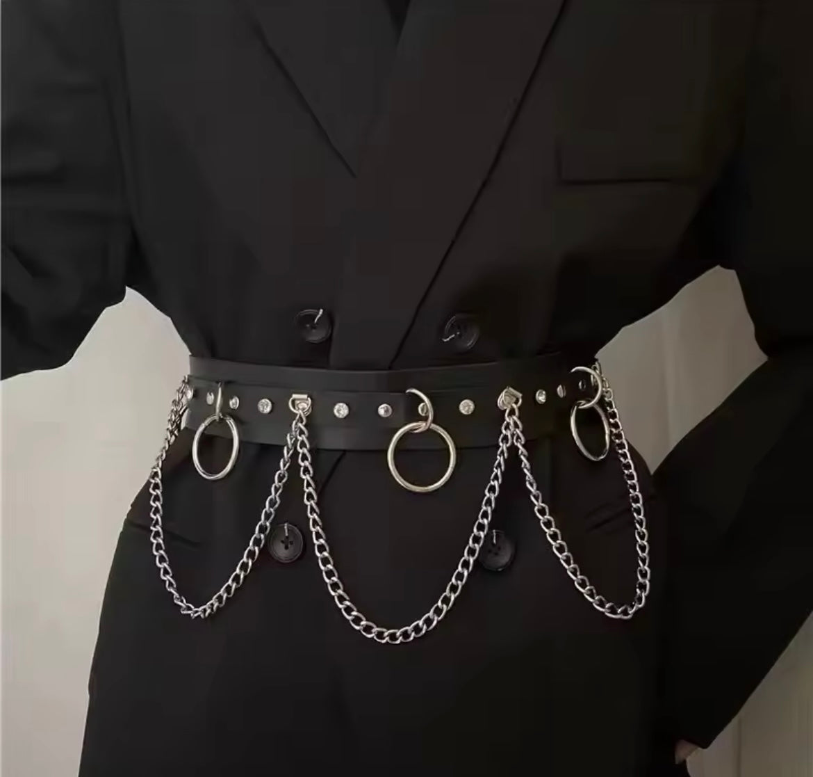 🌙 Moon Chains black waist belt 🌖