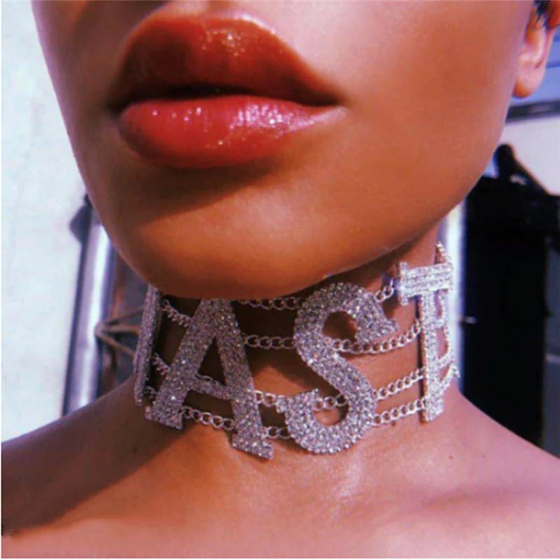 "NASTY, SE☓Y, BABY" Sparkling Chokers