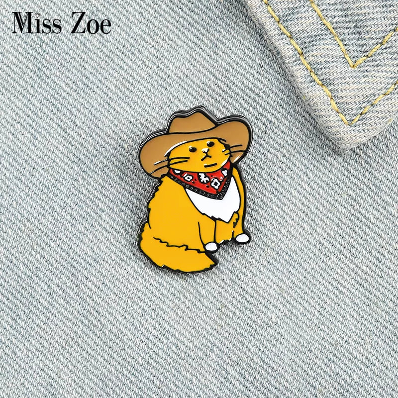 Cowboy Cat Enamel Pin