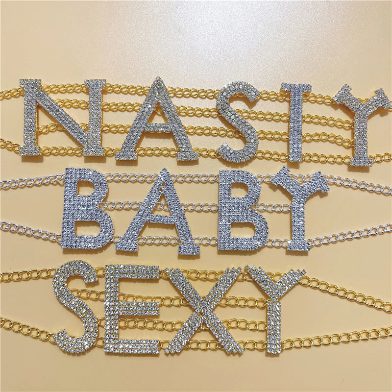 "NASTY, SE☓Y, BABY" Sparkling Chokers