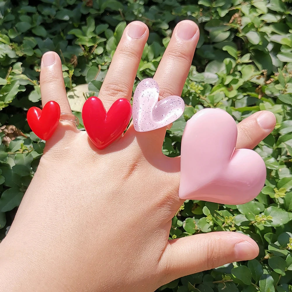 Lost Lady's Big Heart Rings