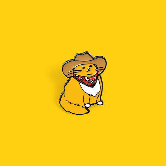 Cowboy Cat Enamel Pin