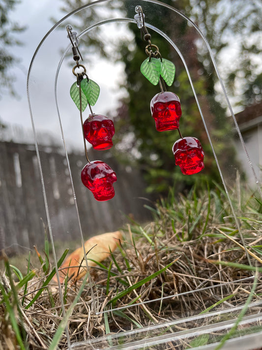 Skull Cherry Earrings