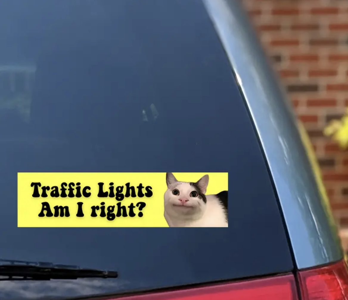 Traffic Lights am I right? Bumper Sticker