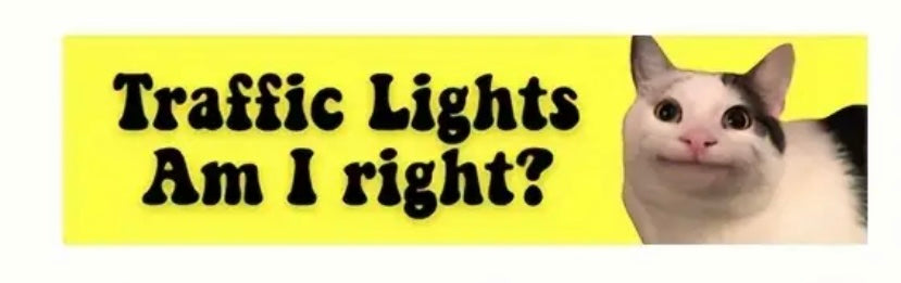 Traffic Lights am I right? Bumper Sticker