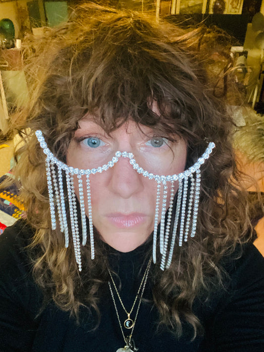 "Frosting Shades" Rhinestone Half Frames