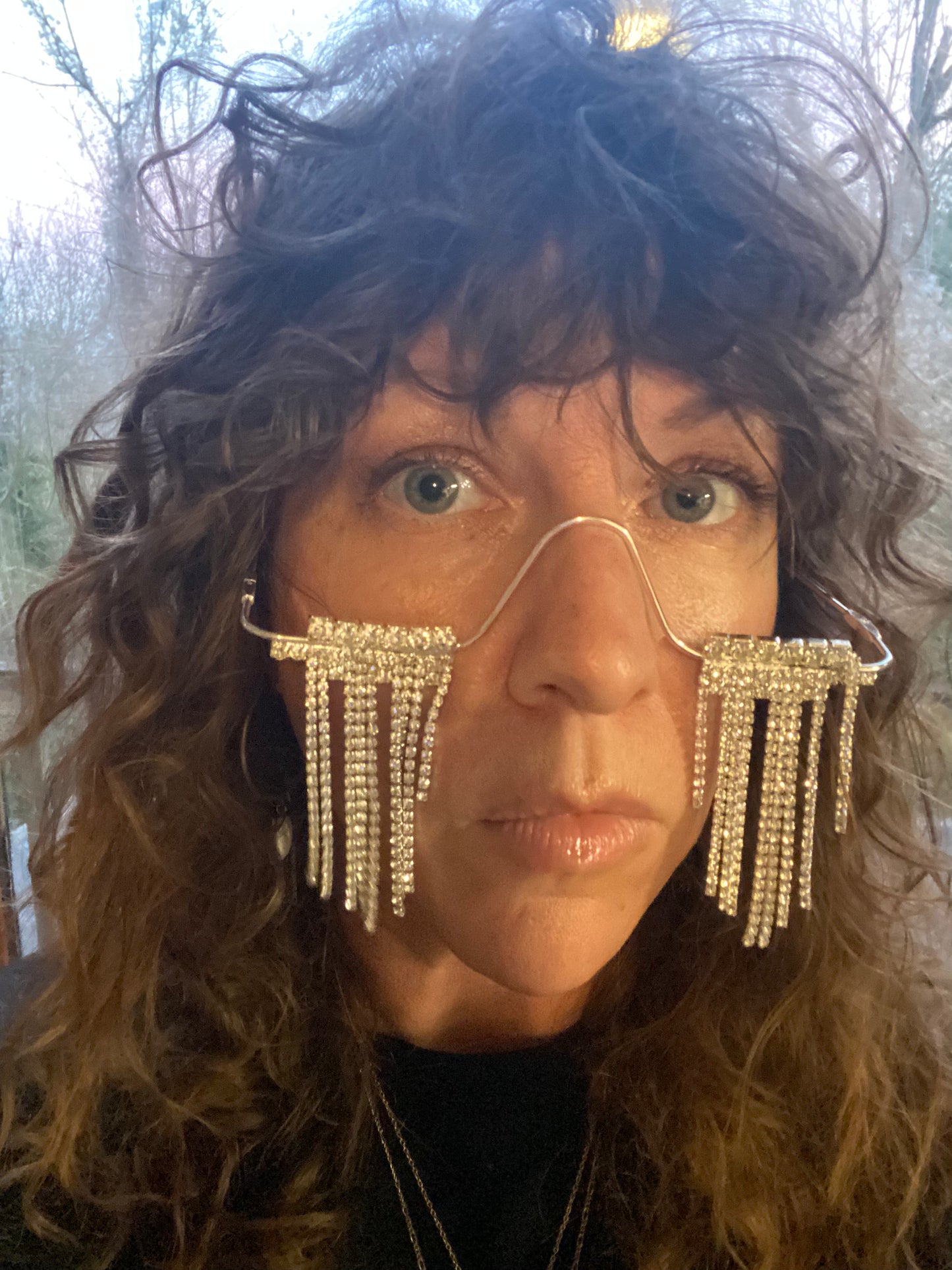 "Frosting Shades" Rhinestone Half Frames