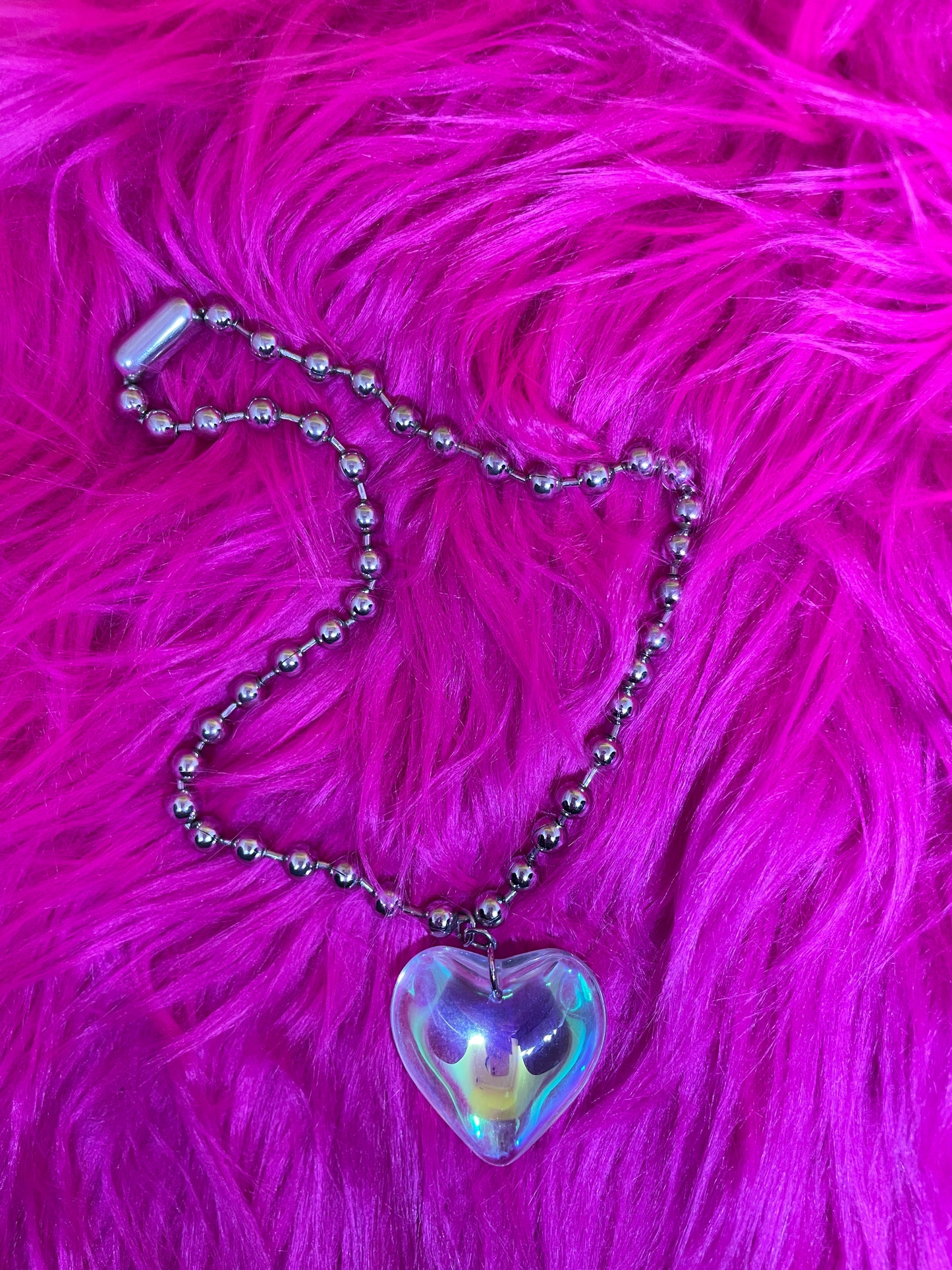 Punk Pearls Heart Necklace