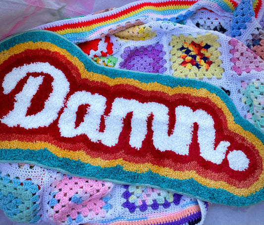 "Damn" LAKEA Rainbow Fluffy Tufted Rug