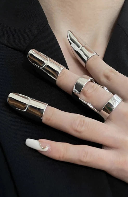 EDY Stone Titanium Fingertip Rings