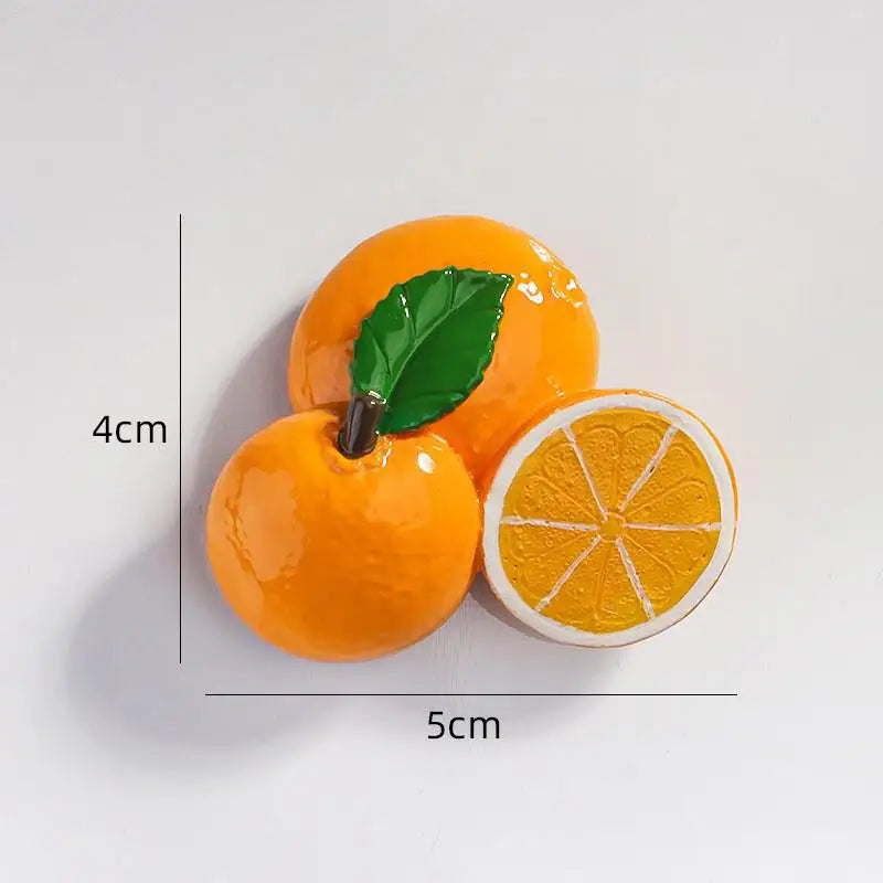 Retro 3D Fruit Fridge Magnets