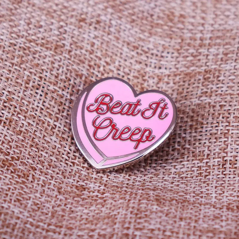Beat it Creep Enamel Pin