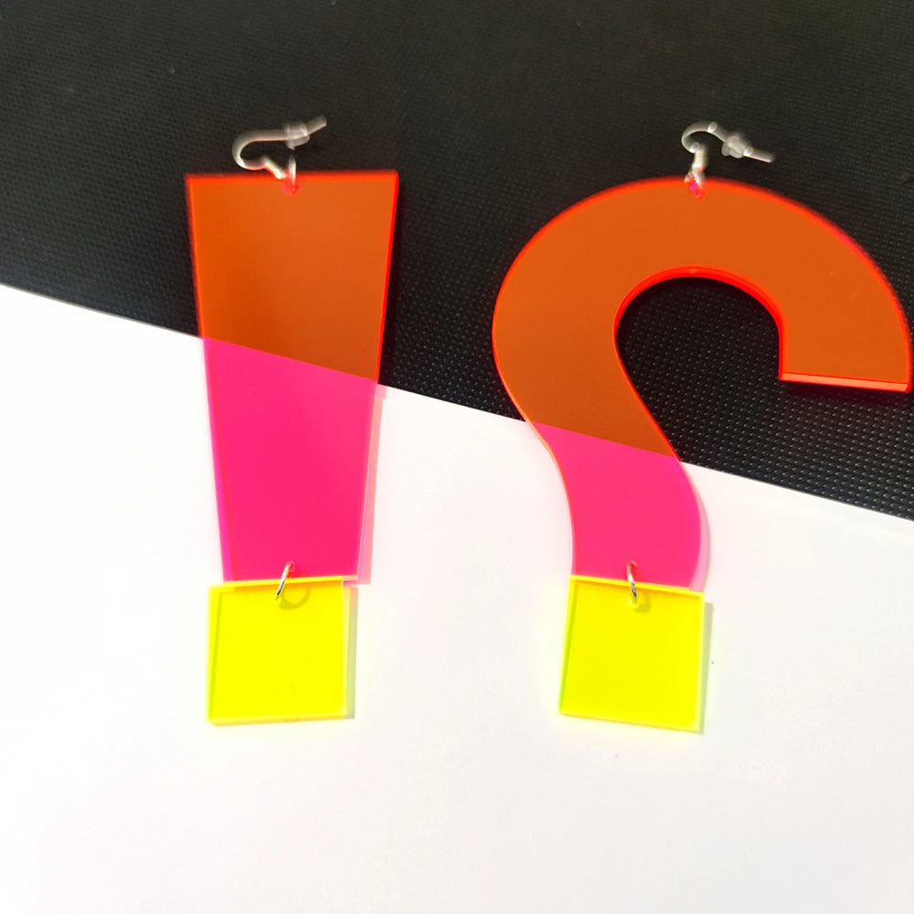 "What!?" Acrylic Earrings