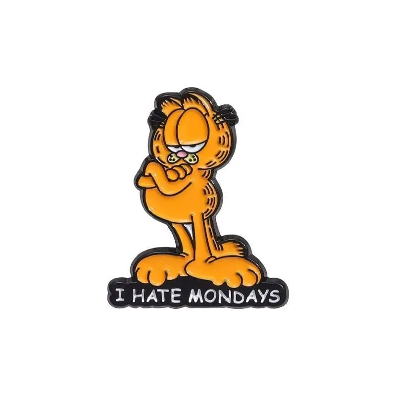 Kissin' Girls, and Hatin' Mondays! Garf Enamel Pins