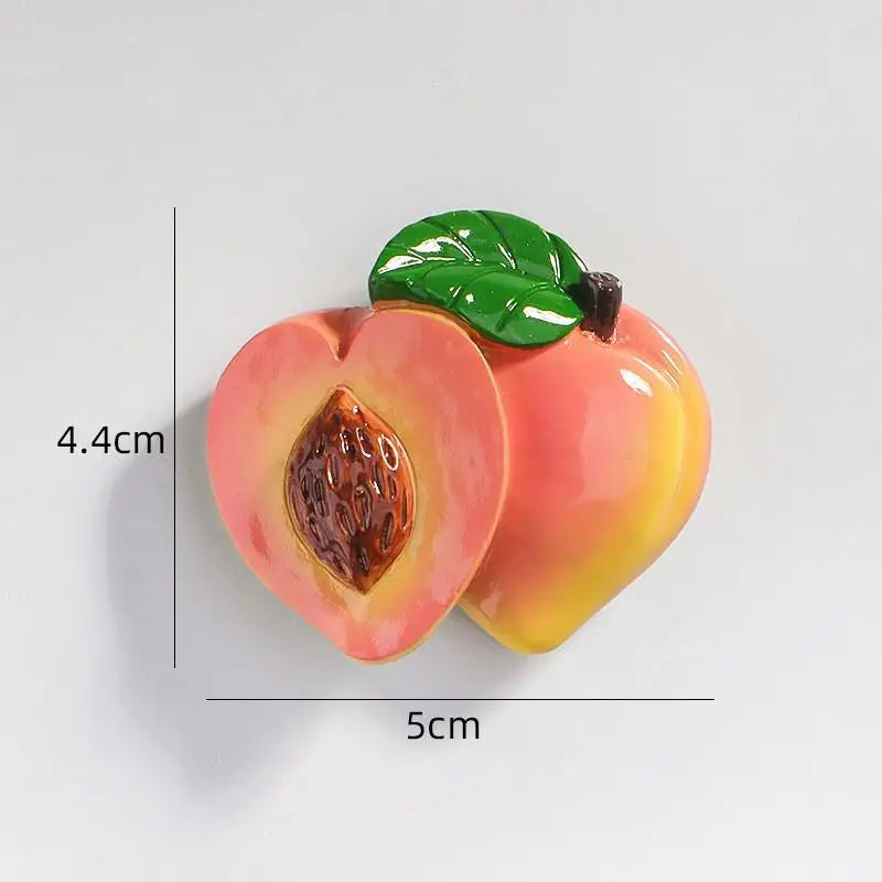 Retro 3D Fruit Fridge Magnets