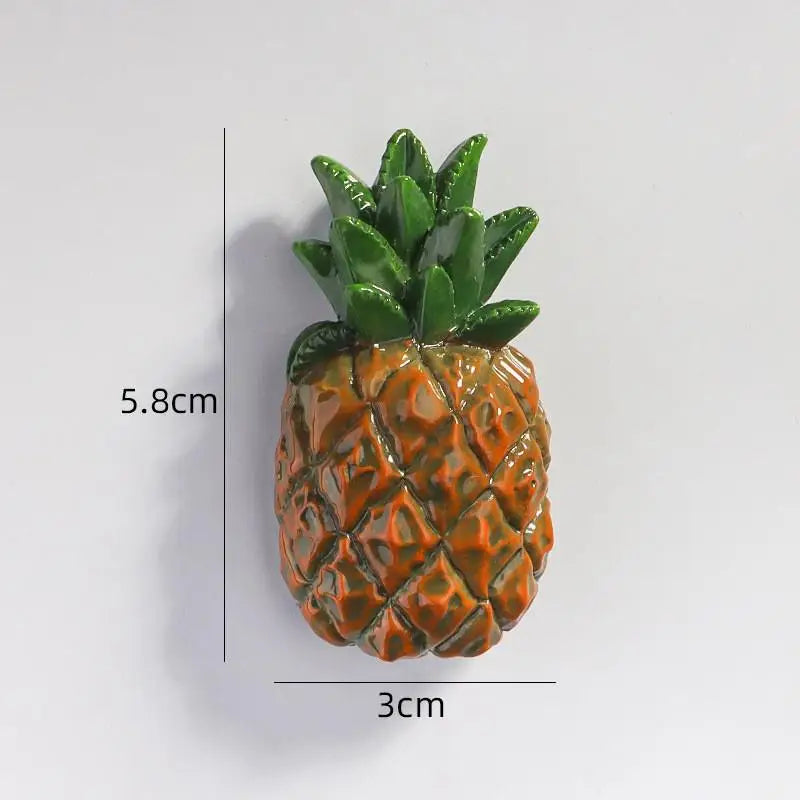 Retro 3D Fruit Fridge Magnets
