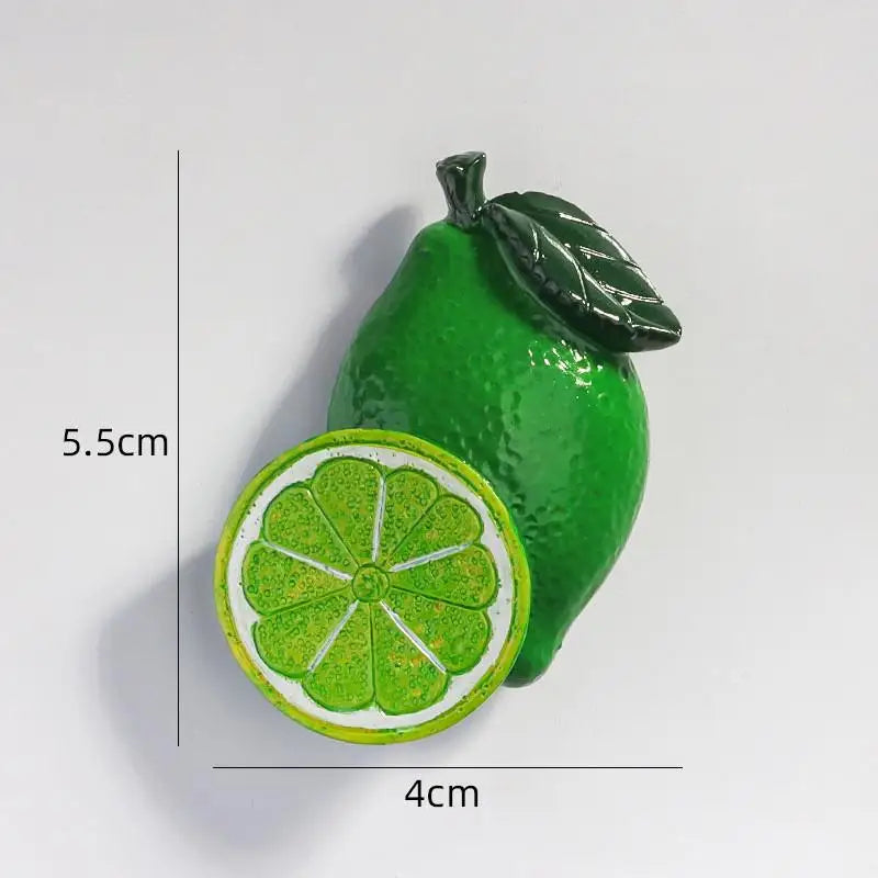 Retro 3D Fruit Fridge Magnets