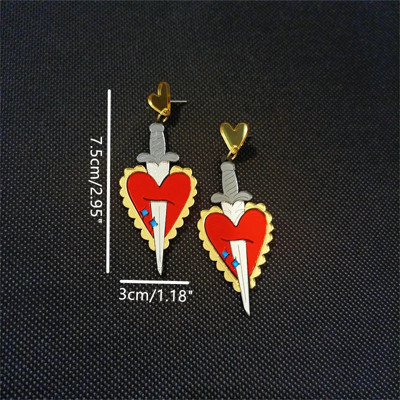 "Cross My Heart" Earrings