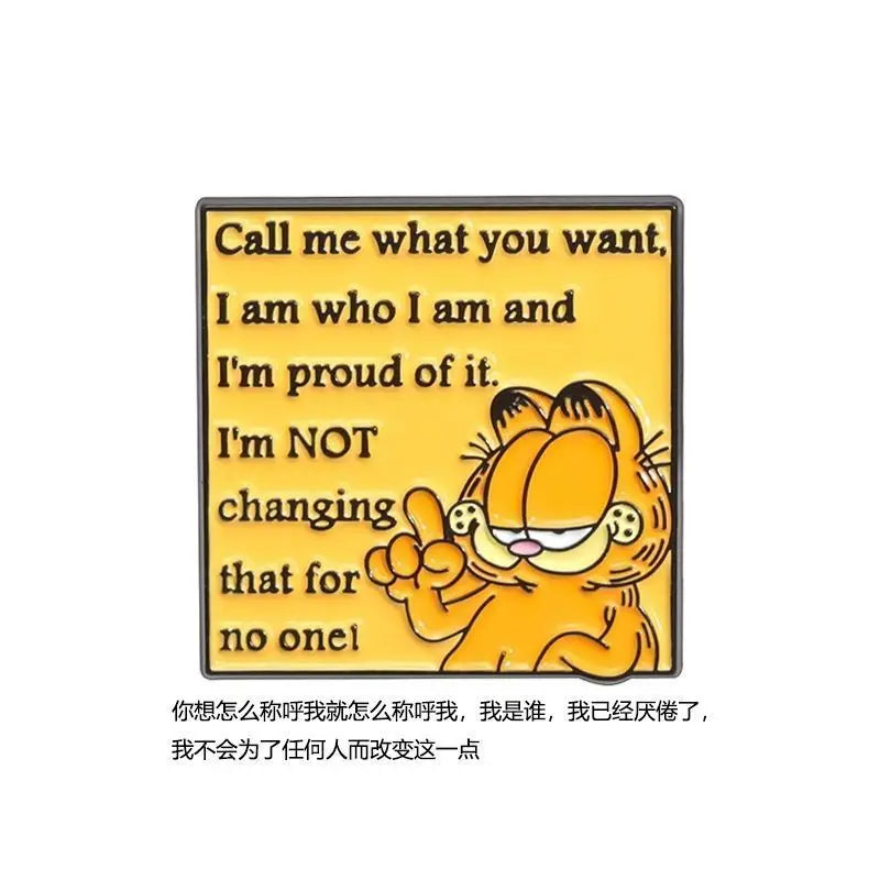 Kissin' Girls, and Hatin' Mondays! Garf Enamel Pins