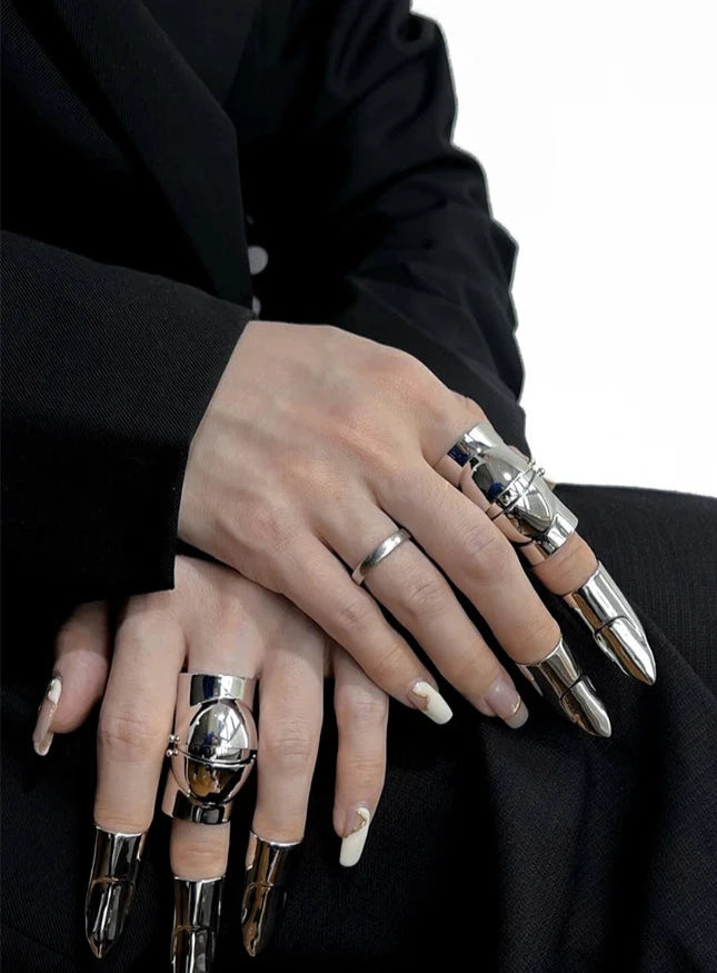 EDY Stone Titanium Fingertip Rings