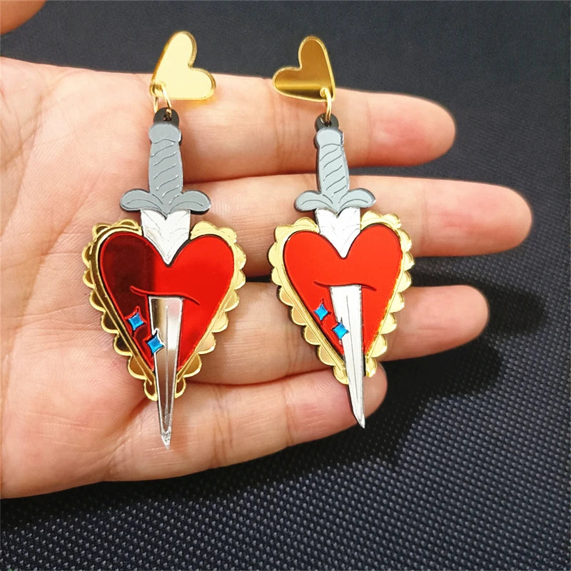 "Cross My Heart" Earrings