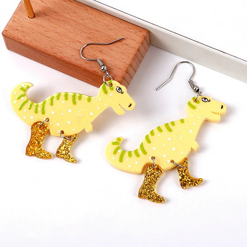 Cowboy Tabasaurs' Acrylic Drop Earrings