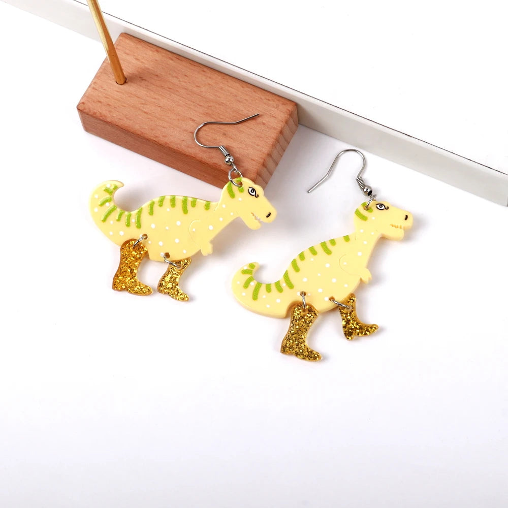 Cowboy Tabasaurs' Acrylic Drop Earrings