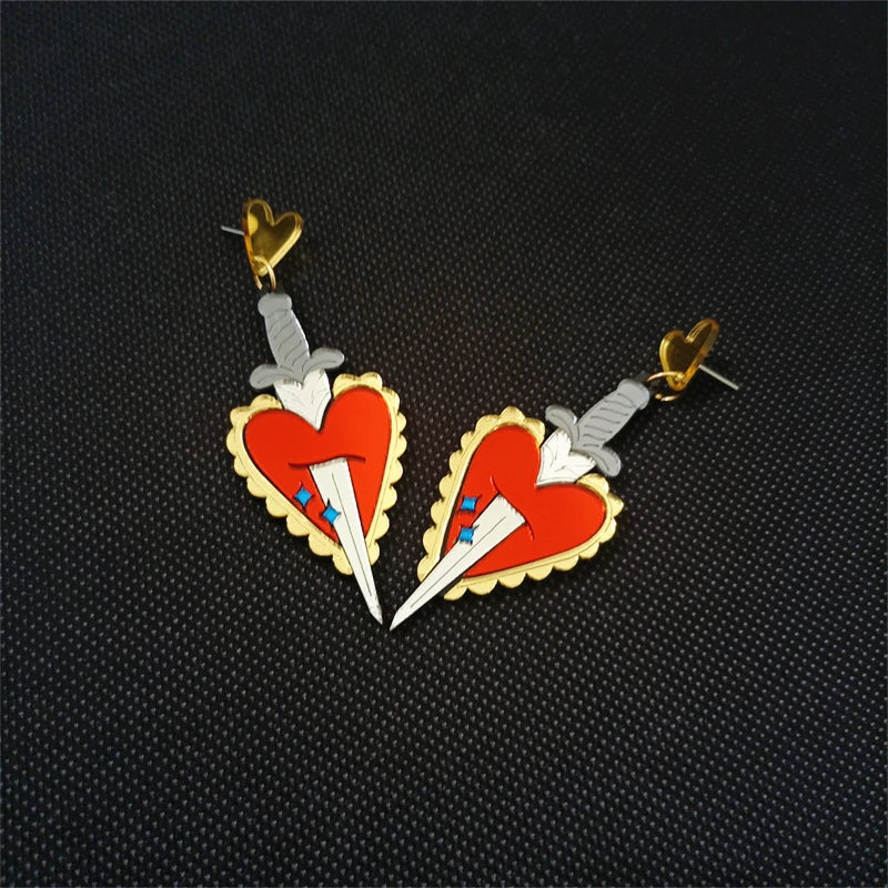 "Cross My Heart" Earrings