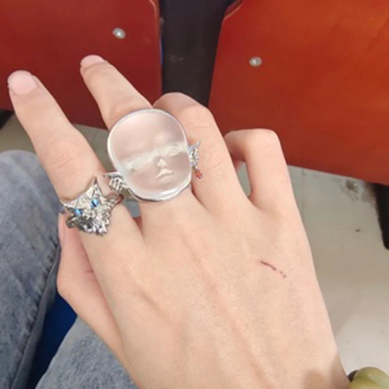 Baby Face Adjustable Ring