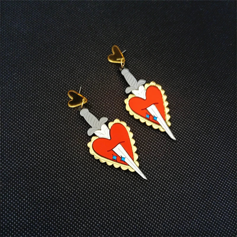 "Cross My Heart" Earrings