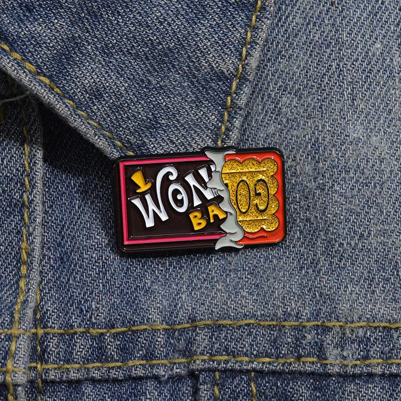 Golden Ticket Enamel Pin
