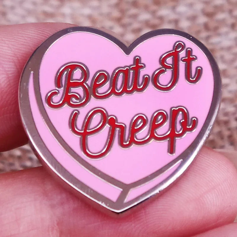 Beat it Creep Enamel Pin