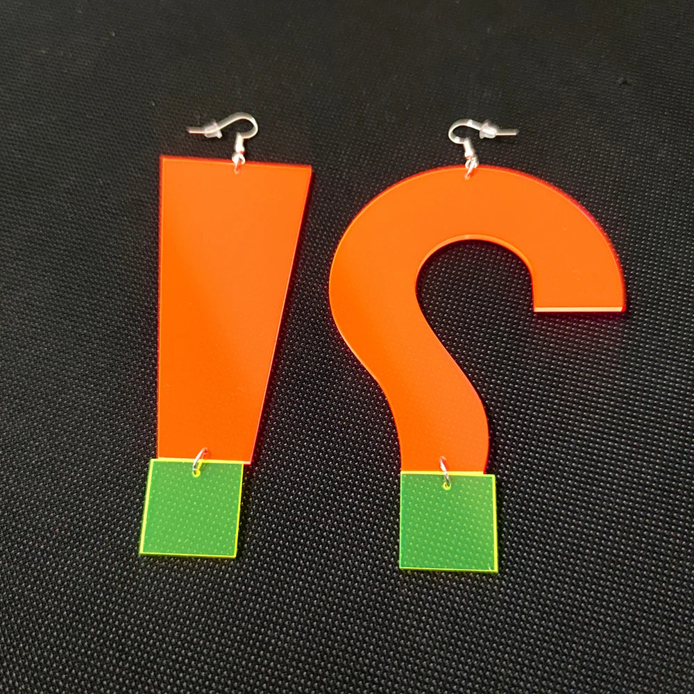 "What!?" Acrylic Earrings