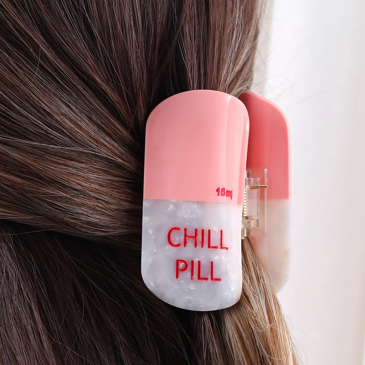 "Chill Pill" Acetate Hair Claw Clip