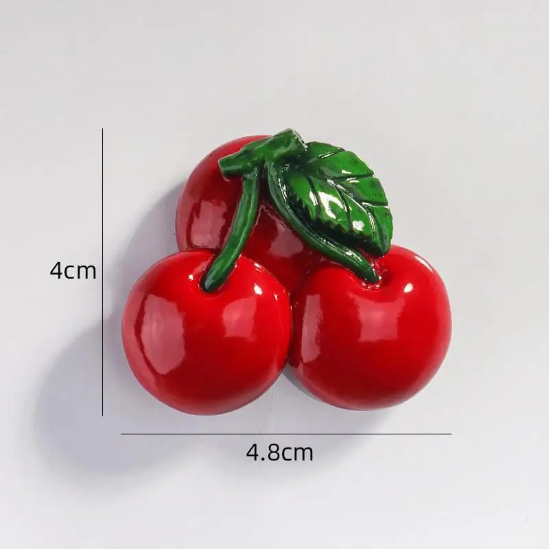 Retro 3D Fruit Fridge Magnets