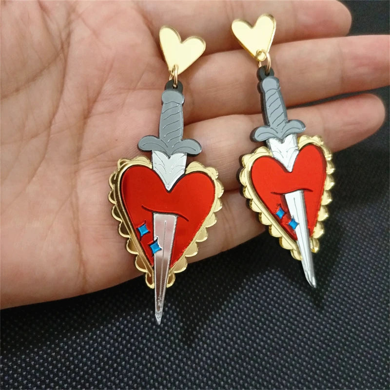 "Cross My Heart" Earrings
