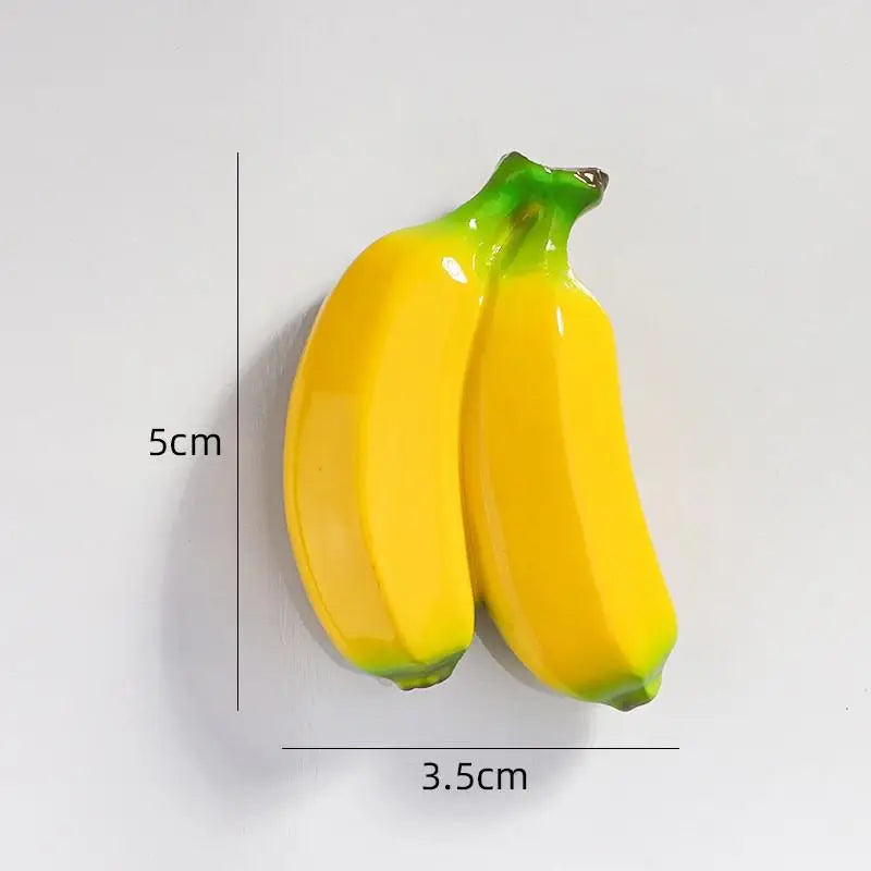 Retro 3D Fruit Fridge Magnets