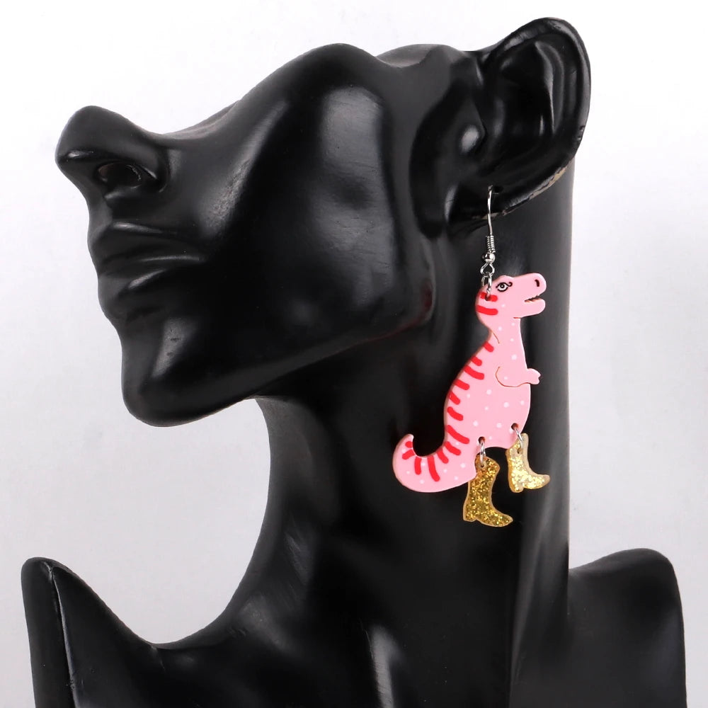 Cowboy Tabasaurs' Acrylic Drop Earrings