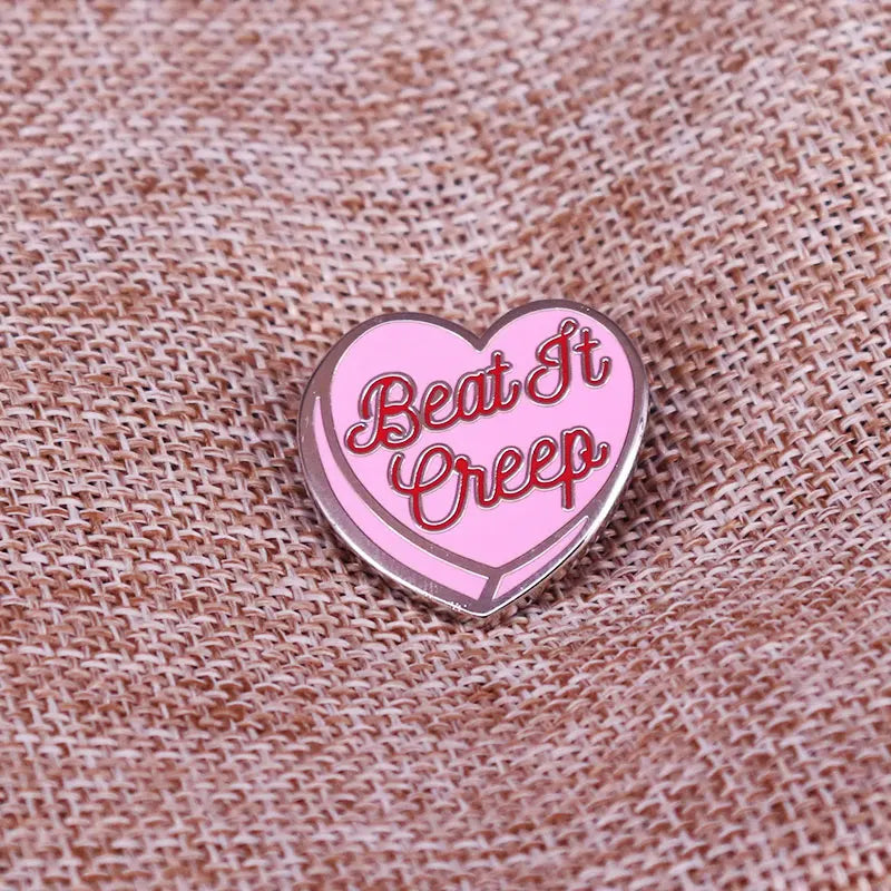 Beat it Creep Enamel Pin