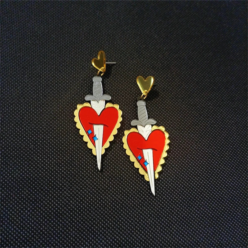 "Cross My Heart" Earrings