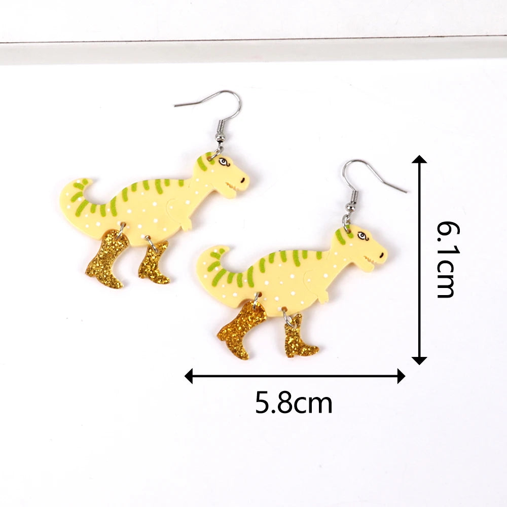 Cowboy Tabasaurs' Acrylic Drop Earrings